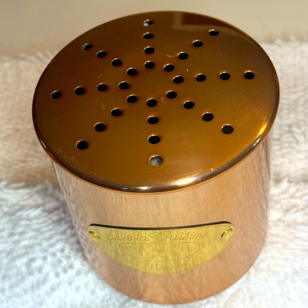 De La Cuisine Copper and Brass Vintage Cheese Shaker.
